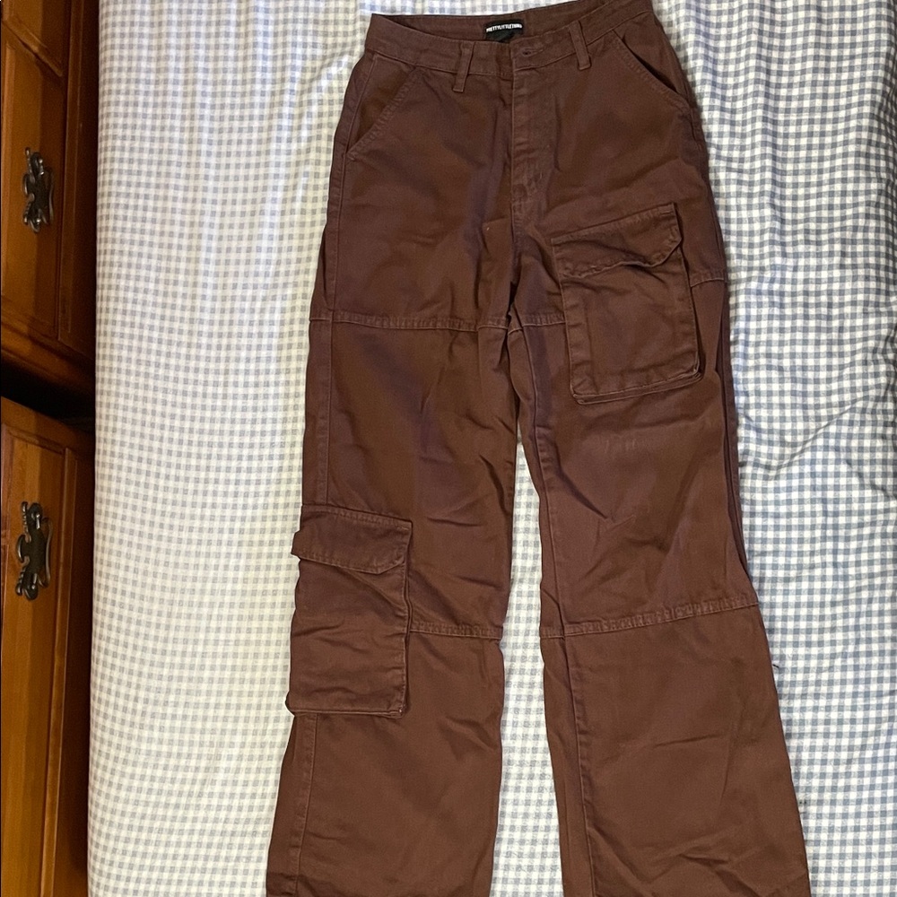Pretty Little Thing Brown Cargo Pants